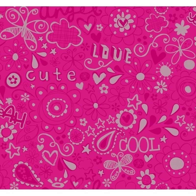 Doodlerific Wallpaper 27 in. x 27 ft. 56 sq.ft.