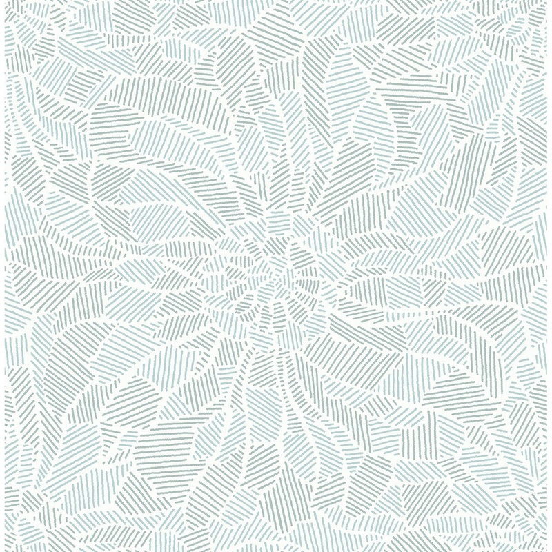 Florals & Flowers Mercy Daydream Blue Abstract Floral Wallpaper