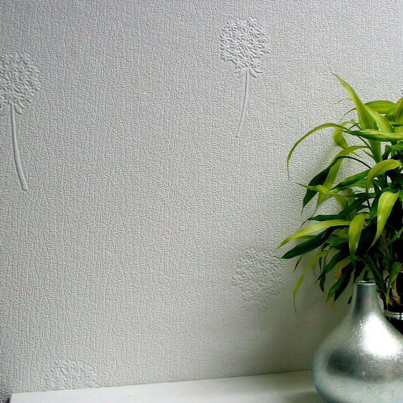 Folsom Dandelion Blush Paintable 33' L X 20.9 W Textured Vinyl Wallpaper