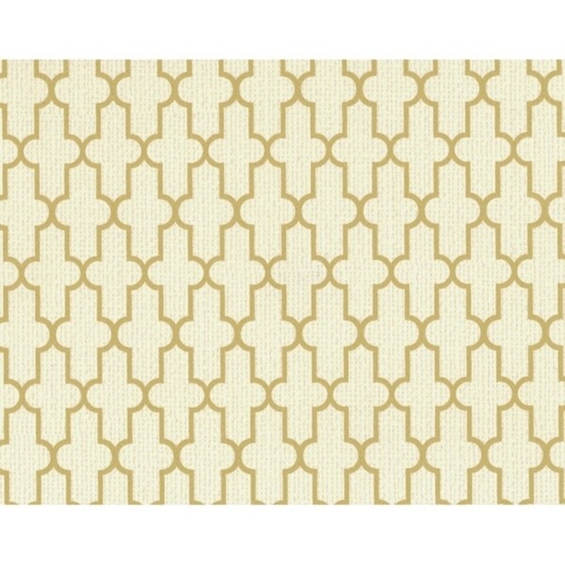 Frame Geometric Wallpaper, 21 in. x 33 ft. = 57.75 sq.ft., in White/Off Whites