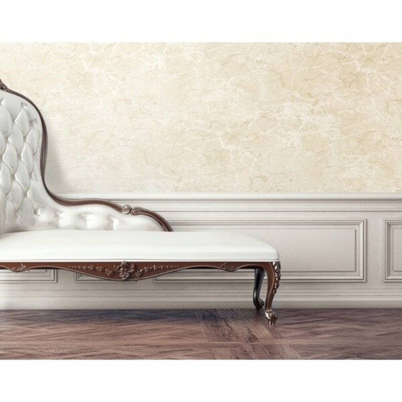 Gainesville 32.7' x 20.5 " Marble Texture Wallpaper in Cream