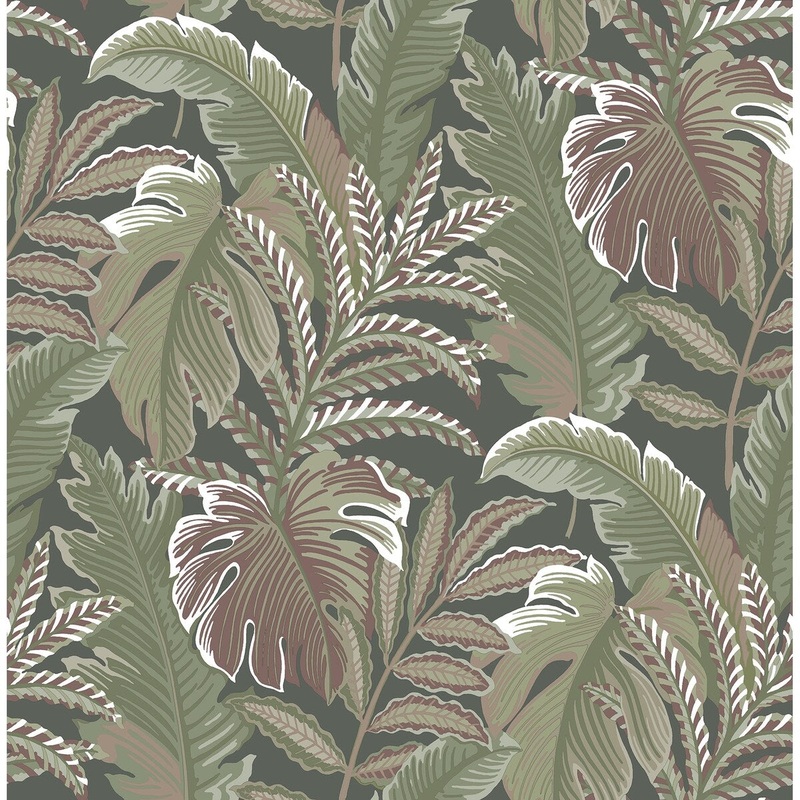 Botanical Carter Verdant Multicolor Botanical Wallpaper