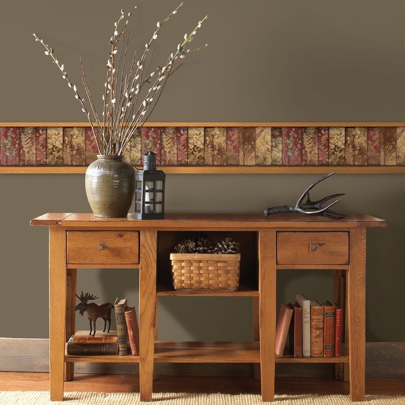 Botanical Olinda Foliage Rust Botanical 33' L X 20.5 W Wallpaper Border