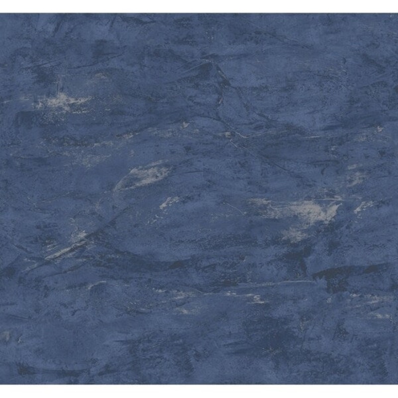 Calla Terra Wallpaper, 27 in. x 27 ft. = 60.75 sq.ft., in lapis blue, navy blue, rich cream