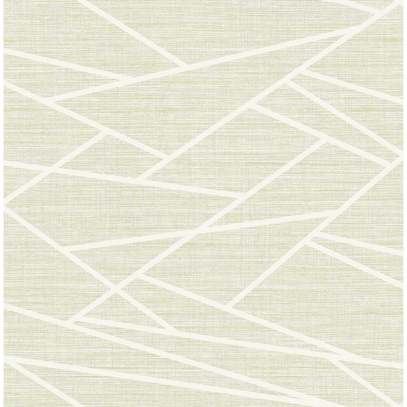 Cecita Puzzle Geometric/Texture Wallpaper, In Mint Green & White