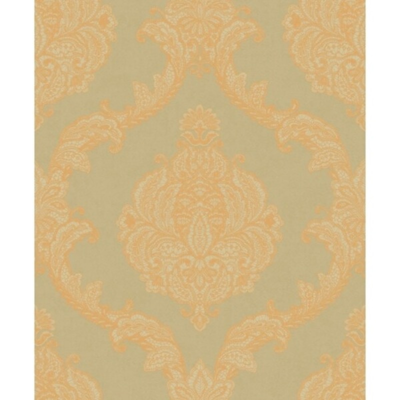 Chantilly Lace Wallpaper, 20.8 in. x 33 ft. = 57.2 sq.ft., in taupe/gold