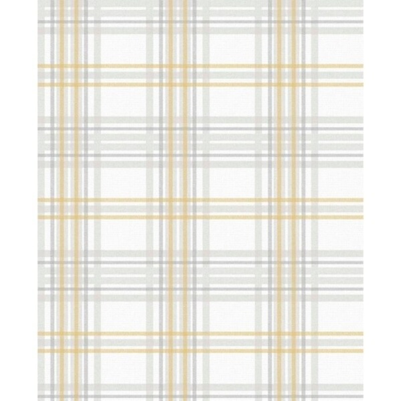 Country Tartan Yellow Wallpaper