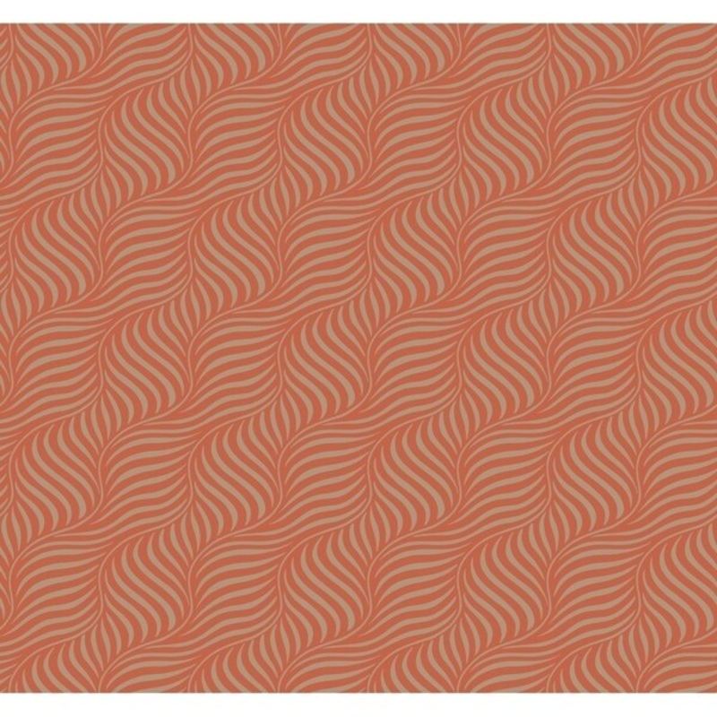 Cross Current Wallpaper, 27 in. x 27 ft. = 60.75 sq.ft., in orange, gold