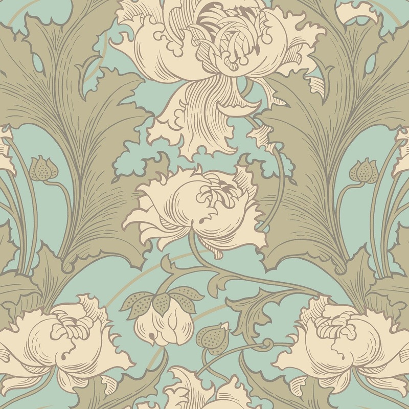 Dublin Siri Turquoise Floral 33' L X 21" W Wallpaper Roll