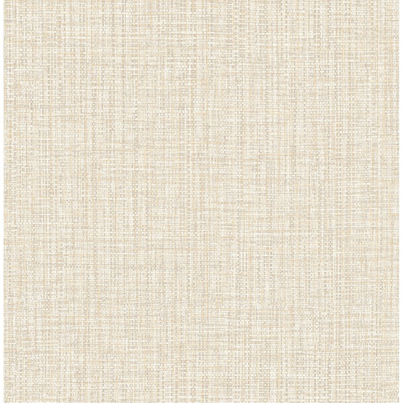 Faux Grasscloth Tatiana Rattan Beige Woven Wallpaper