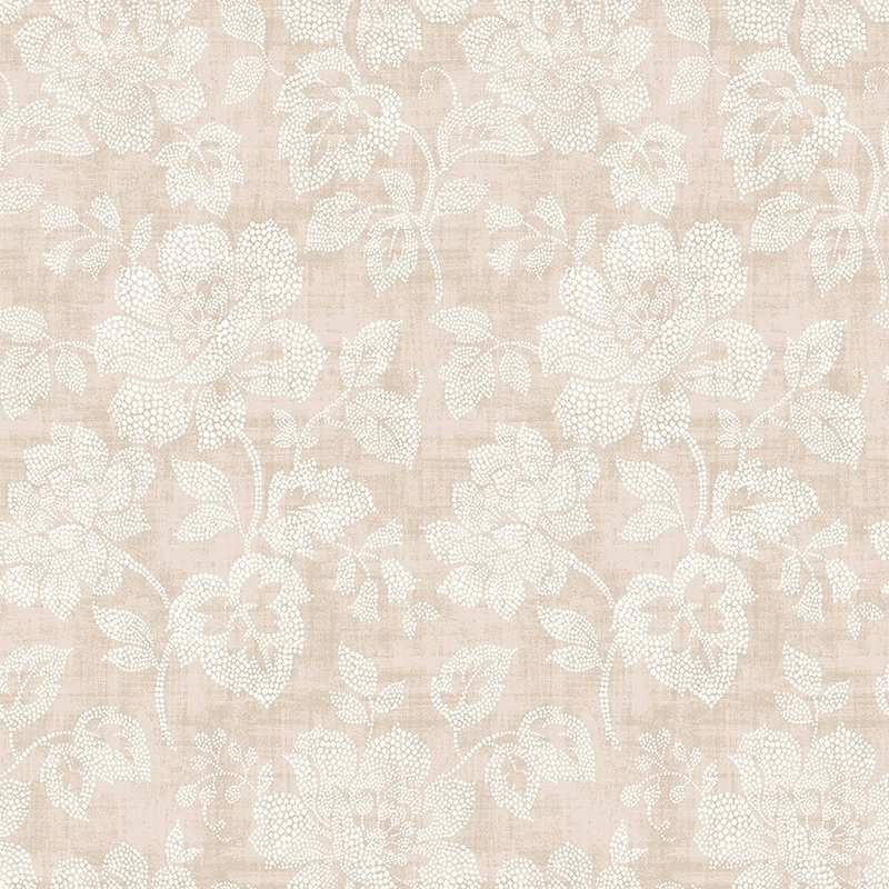 Floral Trails Glendora Tansy Light Grey Floral Scroll 33' L X 20.5" W Wallpaper Roll