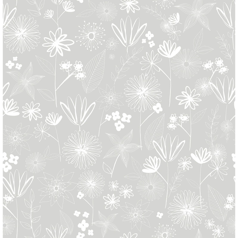 Florals & Flowers Doerr Meadow Wallpaper 20.5 in x 33 ft = About 56.4 square feet