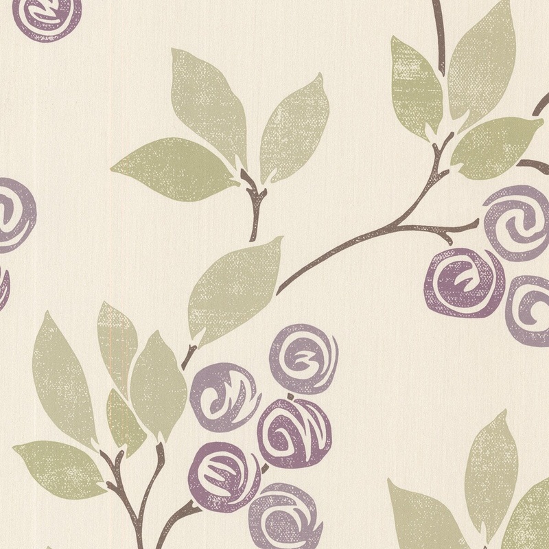 Flowers Wanek Geisha Violet Floral Trail 33' L X 20.5" W Wallpaper Roll