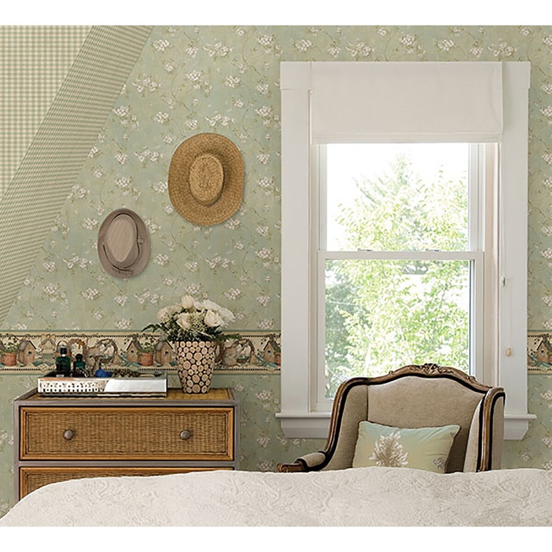 Trails Stirling Aqua Floral Trail Wallpaper