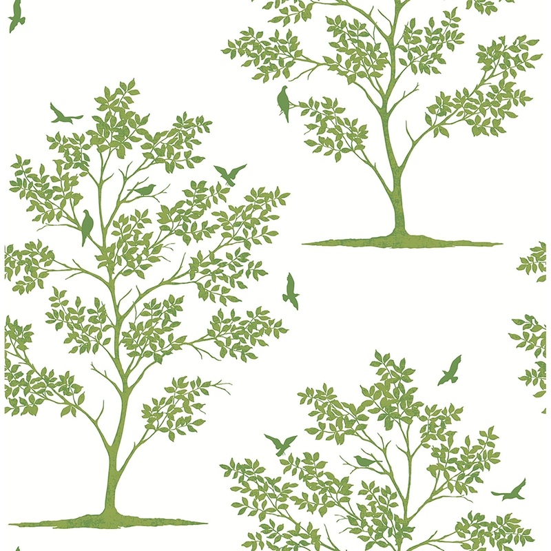 Trees Soros Trees & Birds Wallpaper 20.5 in x 33 ft = About 56.4 square feet
