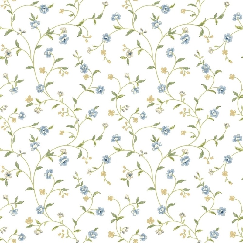 Bellisima Vine Wallpaper, 20.5 in. x 33 ft. = 56 sq. ft., in Blues