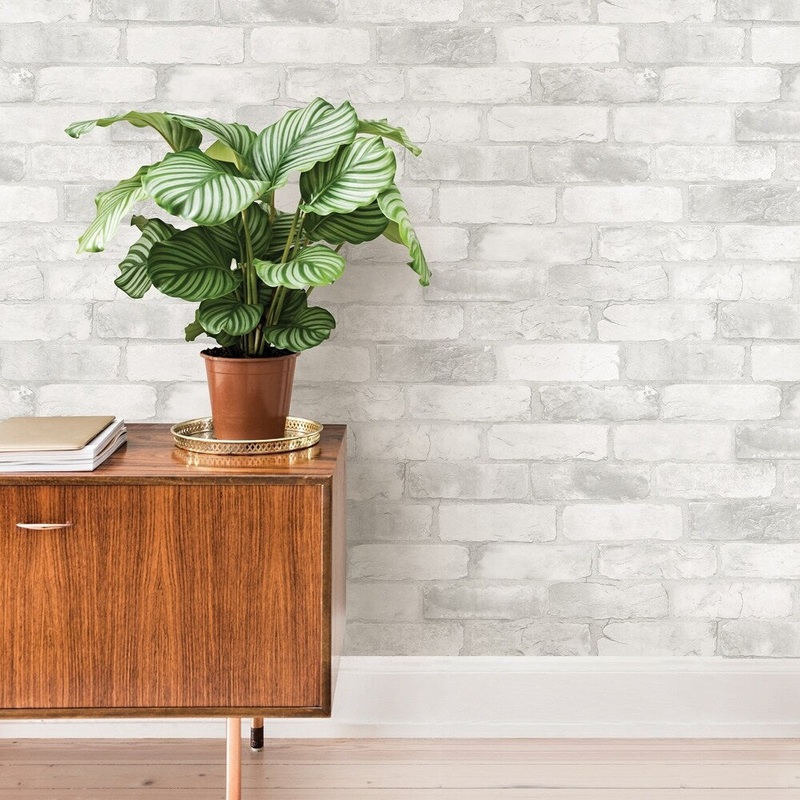 Calexico, Loft White Brick Peel & Stick Wallpaper