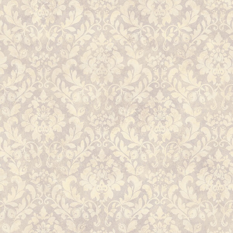 Camarillo, Belle Jardin Damask Lilac Damask, 33' L X 20.5 W, Wallpaper Roll