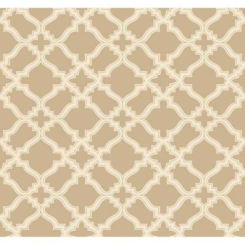 Cathedral Wallpaper, 27 in. x 27 ft. = 60.75 sq.ft., in tan, off-white