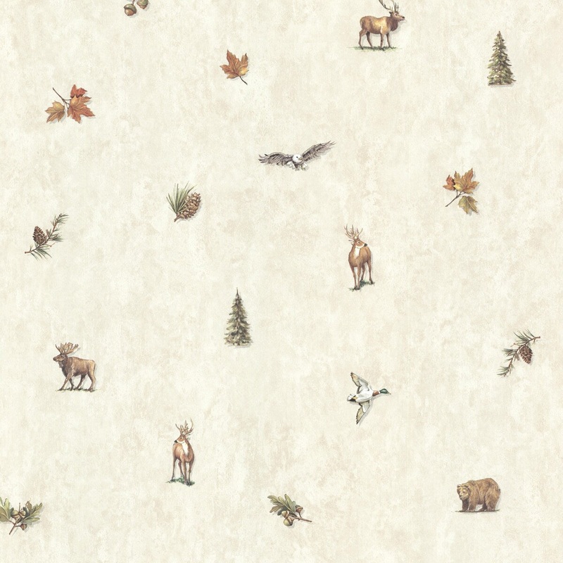 Cook Hiram Neutral Animal Toss 33' L X 20.5 W Wallpaper Roll