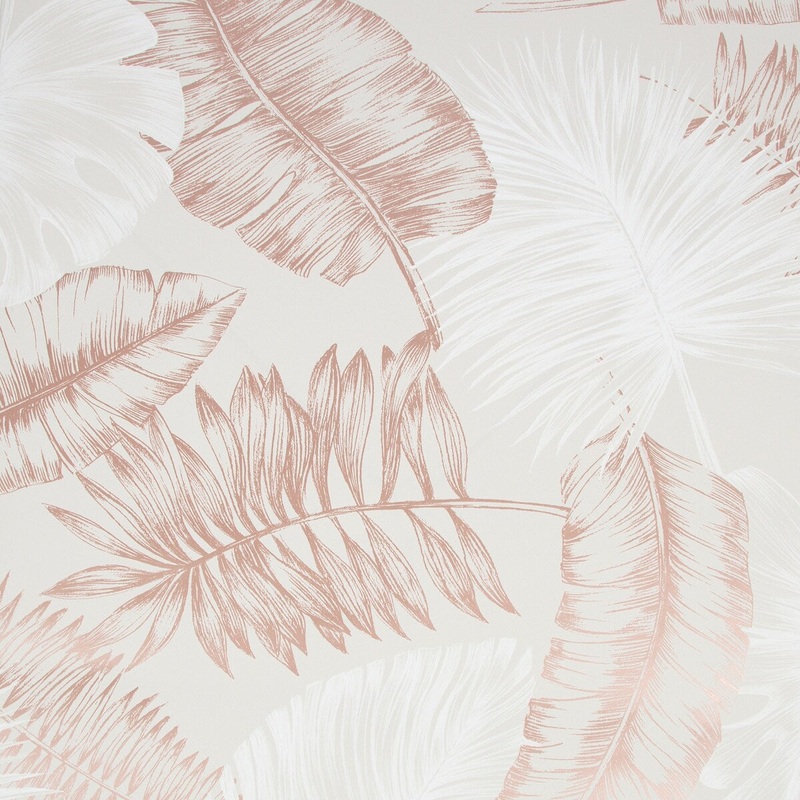 Daintree Taupe and Rose Wallpaper