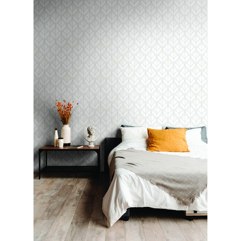 Fowler Diamond Shadow Grey Wallpaper