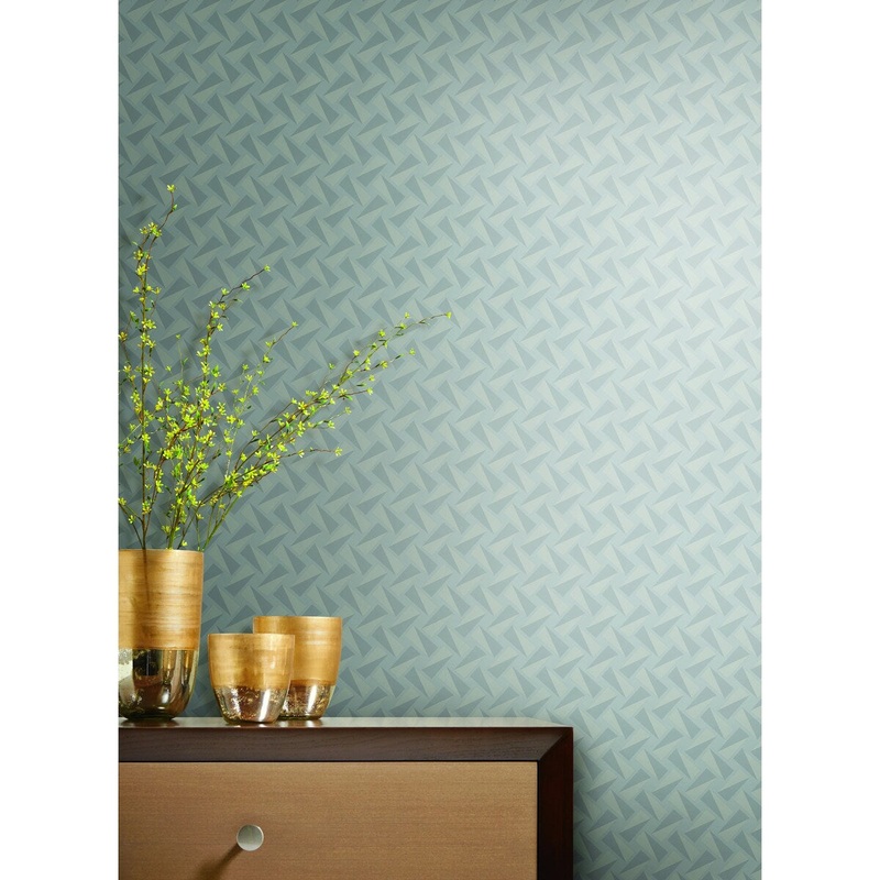 Fullerton Petite Pivots Green Wallpaper