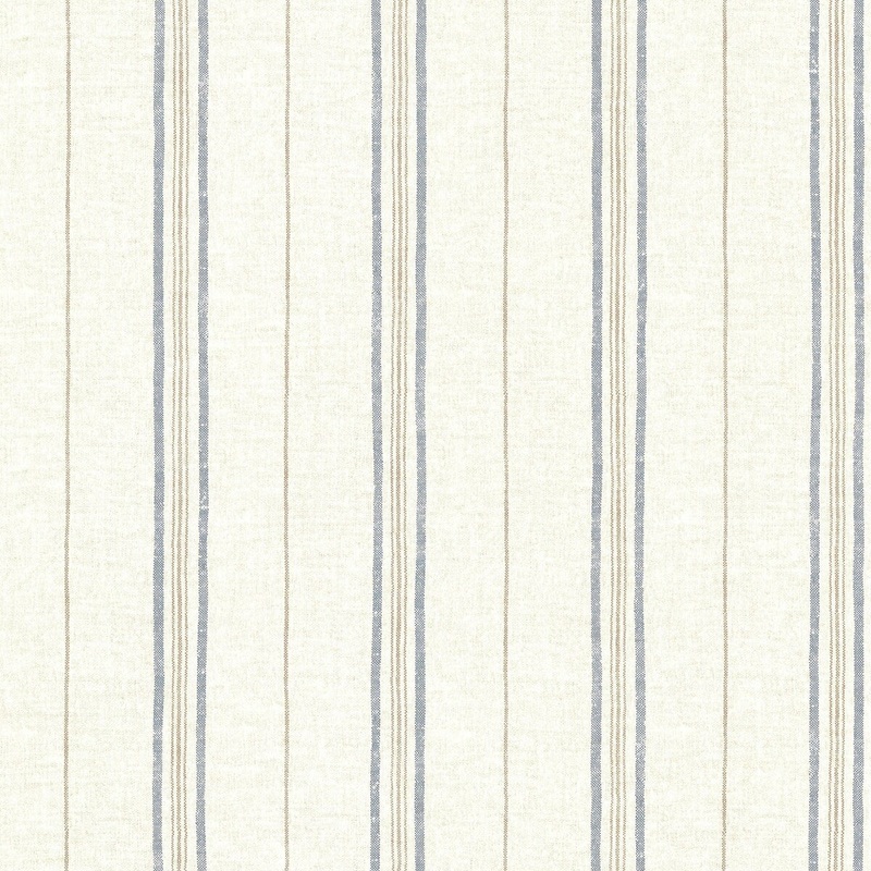 Azusa, Catals Navy Grain Stripe, 33' L X 20.5 W, Wallpaper Roll