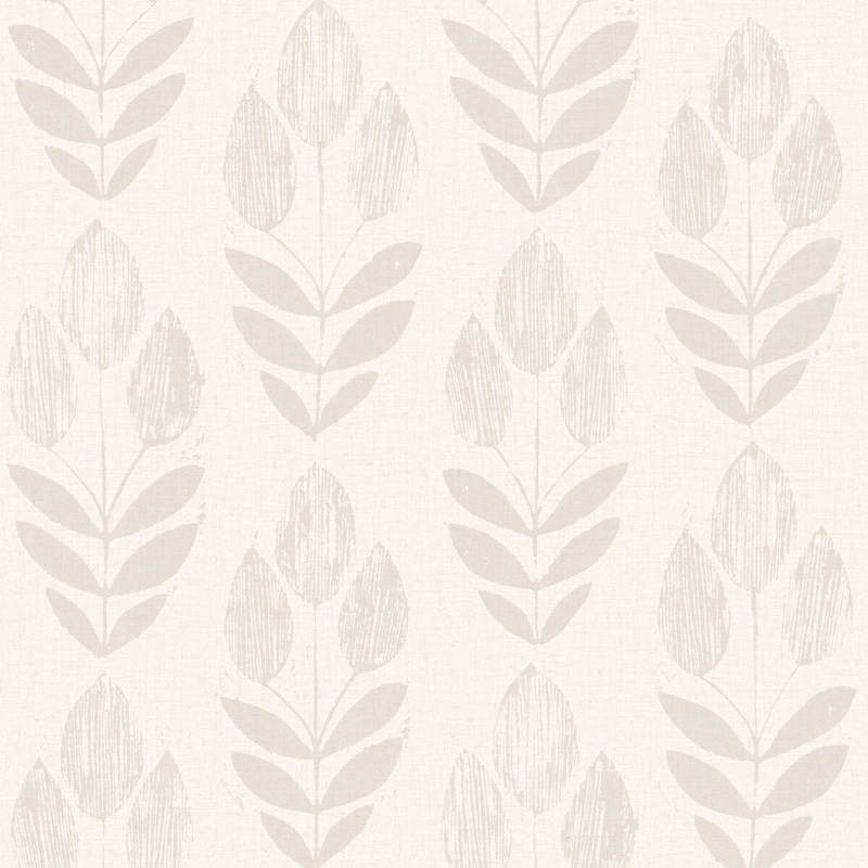 Botanical Emeryville Skye Light Green Block Print Tulip 33' L X 20.5" W Wallpaper Roll