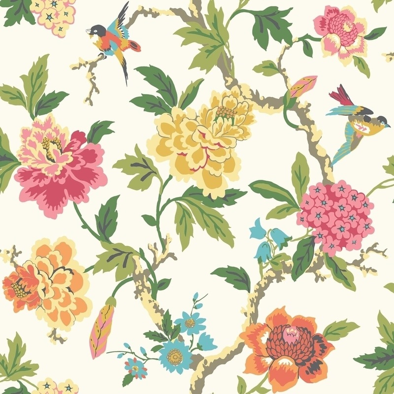 Candid Moment Wallpaper , 20.5 in. x 33 ft. = 56 sq.ft, in Tuttie Frutti