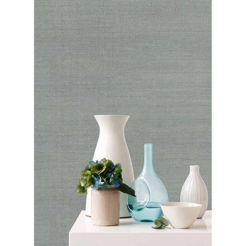 Distressed Textures Saumur Zhejiang Aquamarine Sisal Grasscloth 24' L X 36" W Wallpaper Roll