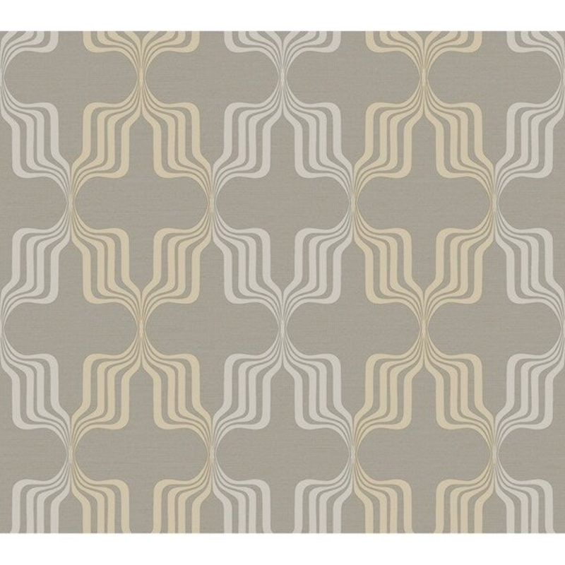Earn Your Stripes Removable Wallpaper, 27 in. x 27 ft. = 60.75 sq.ft., in brown/iridescent gold/gray