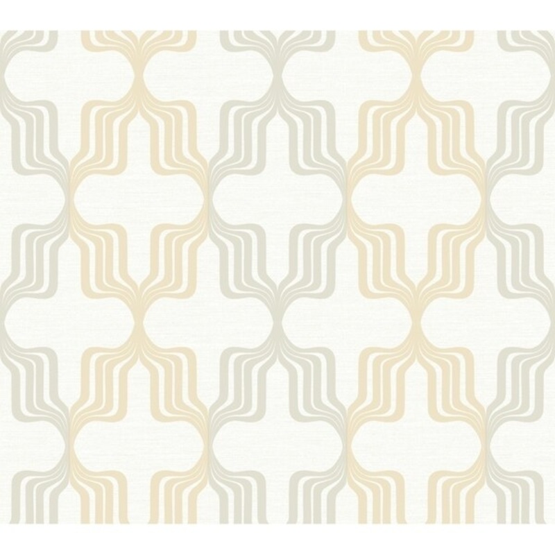 Earn Your Stripes Removable Wallpaper, 27 in. x 27 ft. = 60.75 sq.ft., in white/brown/metallic gold