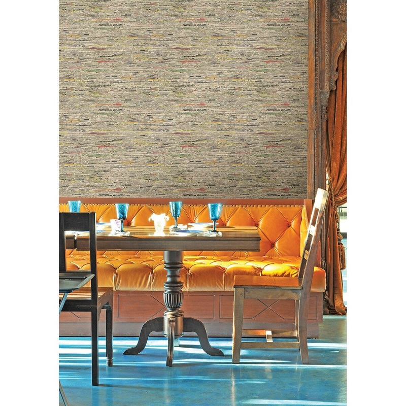 Faux Effects Roanne Multicolor Newspaper Print Wallpaper