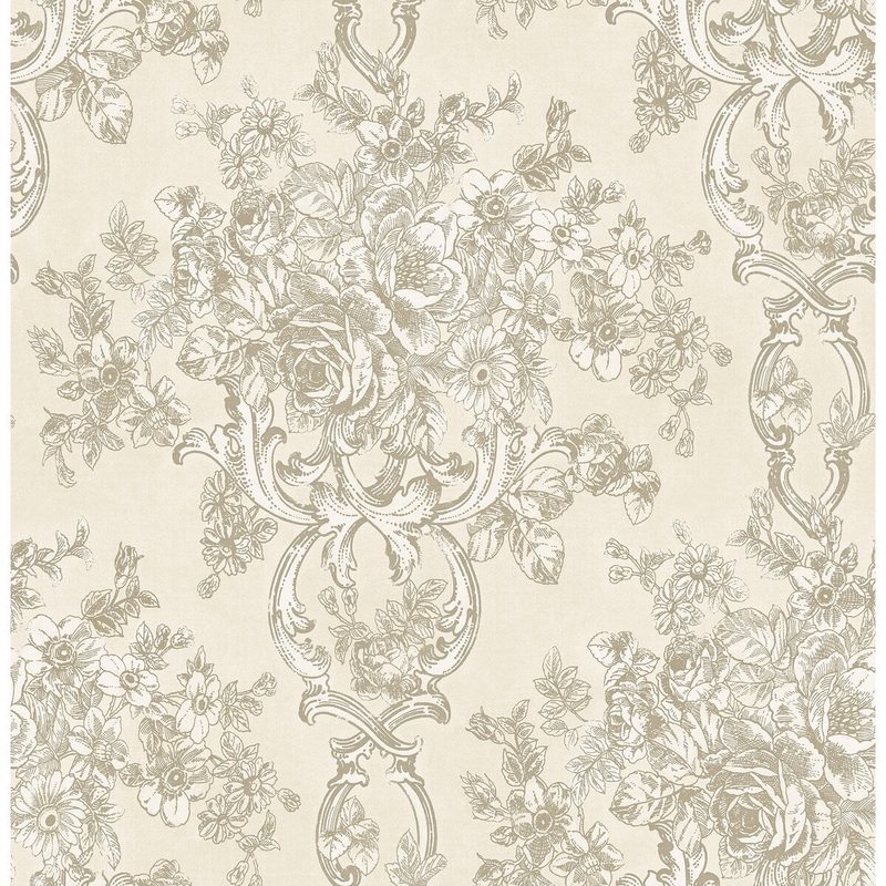 Fleur de Lis Simons Fleur de Lis Ogee Wallpaper 20.5 in x 33 ft = About 56.4 square feet