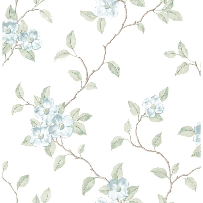 Trails Walton Floral Trails Wallpaper 20.5 in x 33 ft = About 56.4 square feet