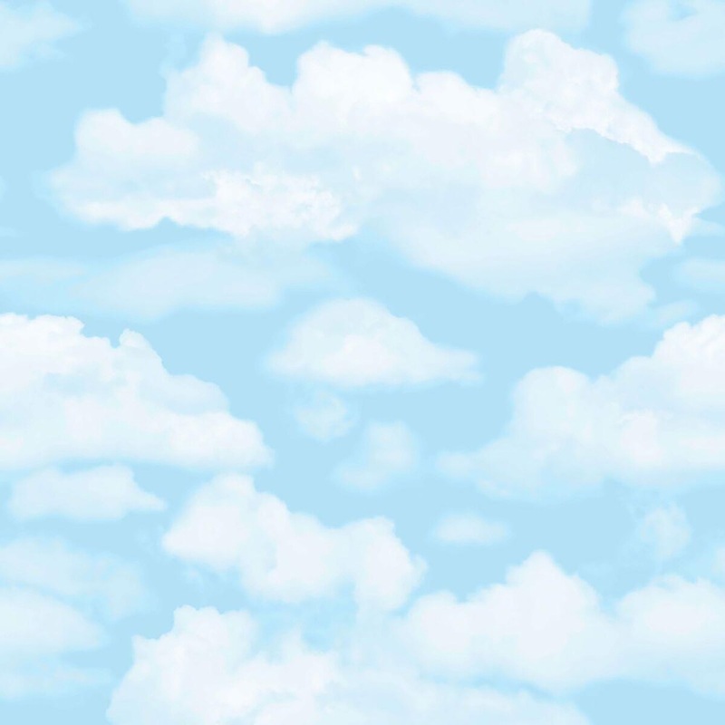 Blue and White Cloud 9 Wallpaper