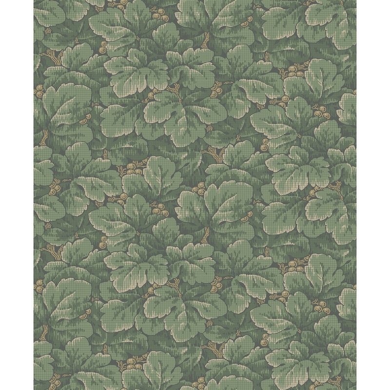 Botanical Maywood Waldemar Green Foliage 33' L X 21" W Wallpaper Roll