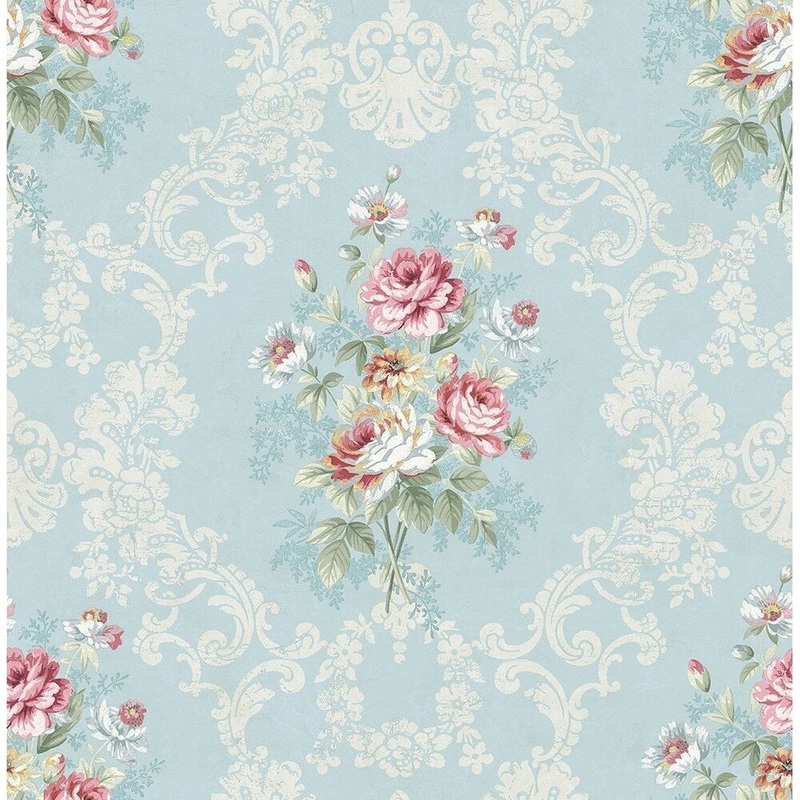 Bouquet Framed Cameo Wallpaper