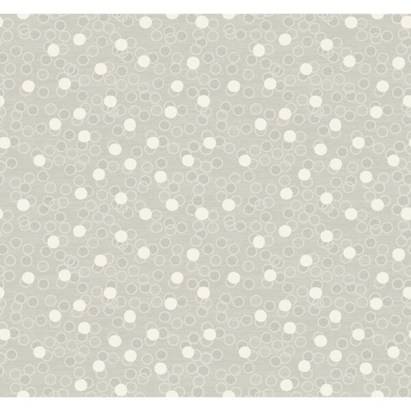 Clifton Heights Circles Wallpaper, In Gray & White