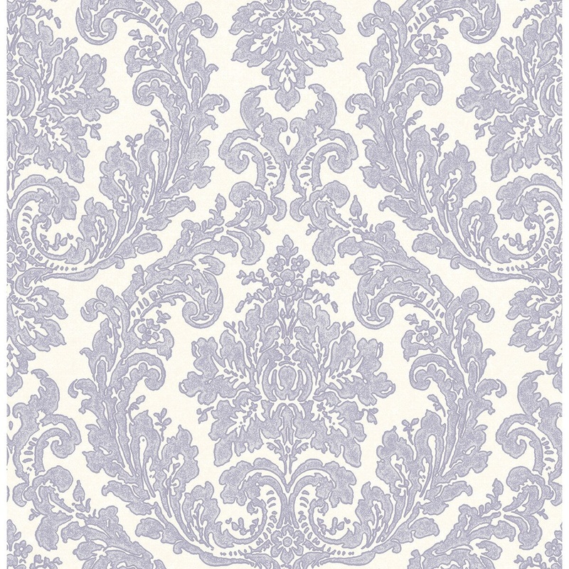 Damasks Schwarzman Damask Wallpaper 20.5 in x 33 ft = About 56.4 square feet