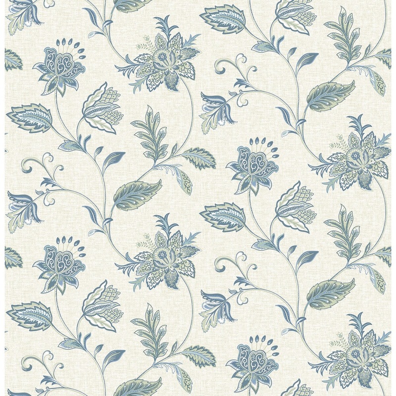 Ellis, Georgette Denim Jacobean Wallpaper
