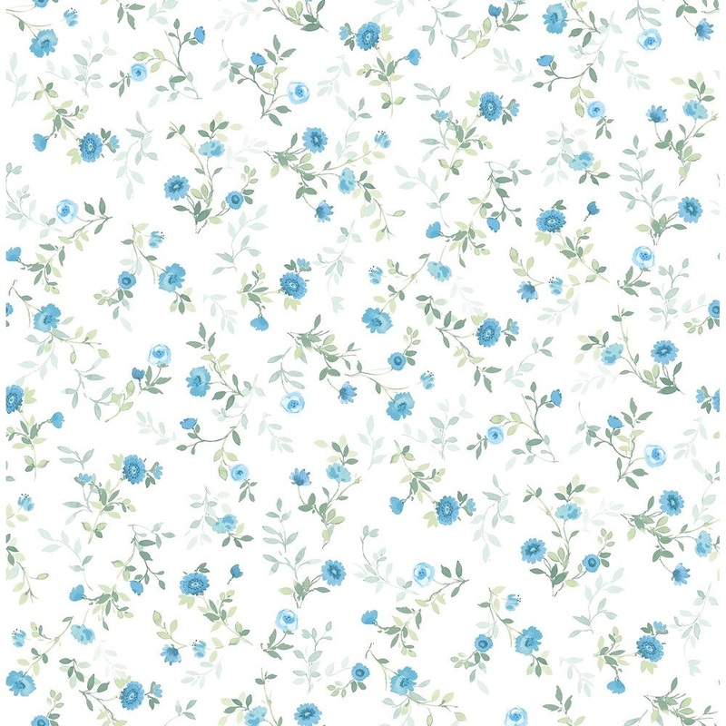 Flowers Johnson Floral Toss Wallpaper 20.5 in x 33 ft = About 56.4 square feet