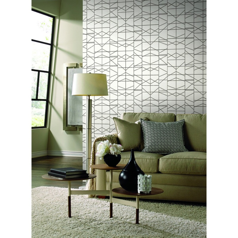Fortuna Modern Perspective Black Wallpaper