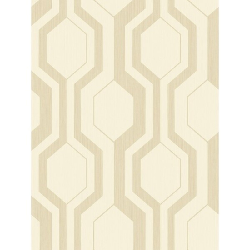Slate Hill Geometric Wallpaper, In Taupe & Off-White