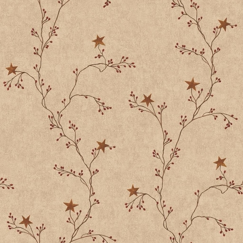 Star Berry Vine Wallpaper 20.5 in. x 33 ft. 56sq.ft