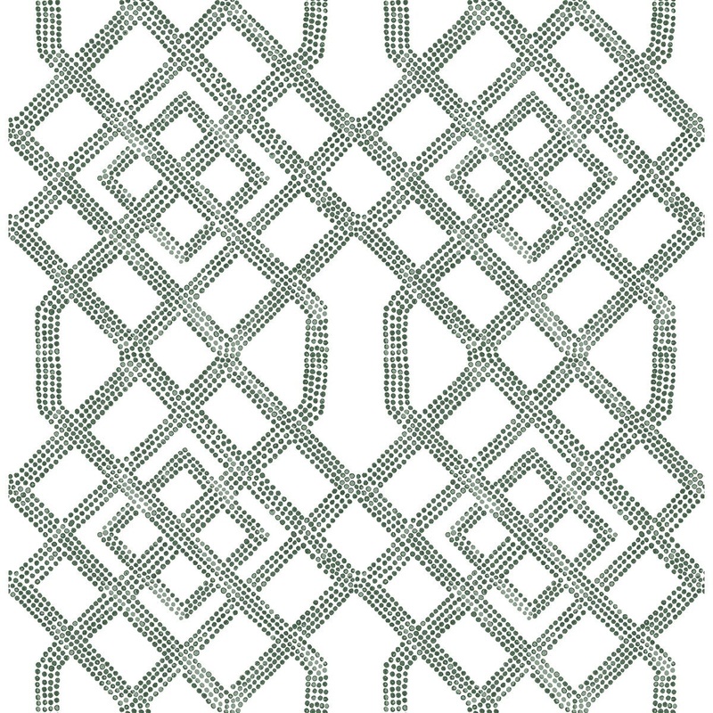 Trellis Madison Traverse Dark Green Trellis Wallpaper