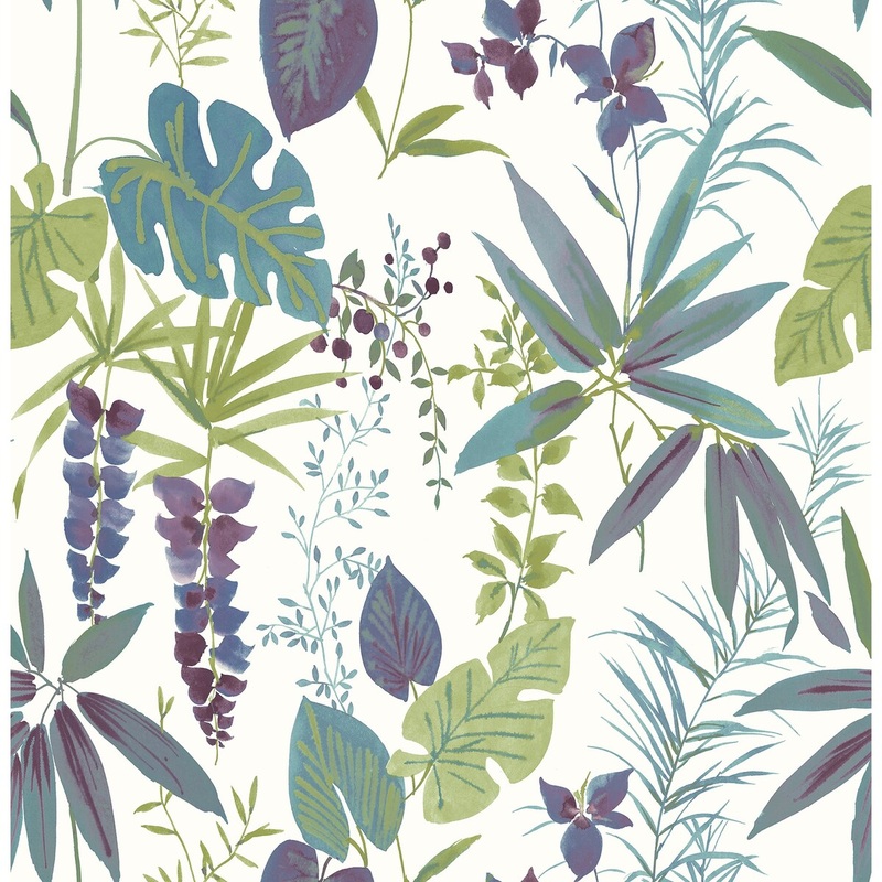 Botanical Pamela Descano Exotic Plum Botanical Wallpaper