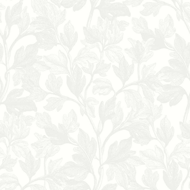 Botanical Riney Fig Ivory Botanical 33' L X 21" W Wallpaper Roll