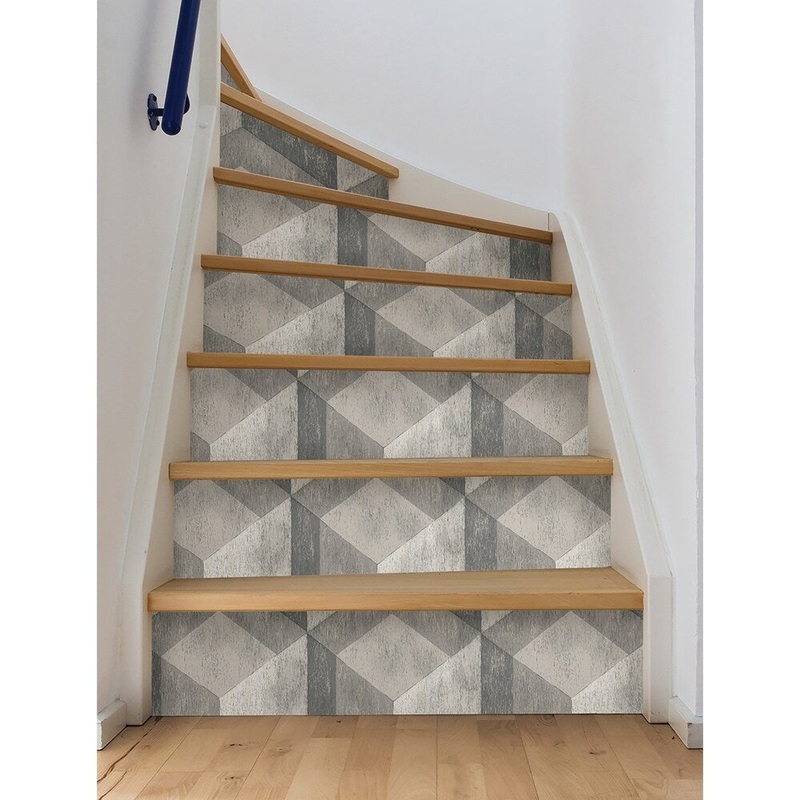 Carlsbad, Bauhaus Weathered Wood Peel & Stick Wallpaper